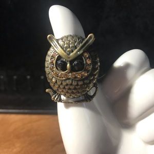 Vintage color owl ring